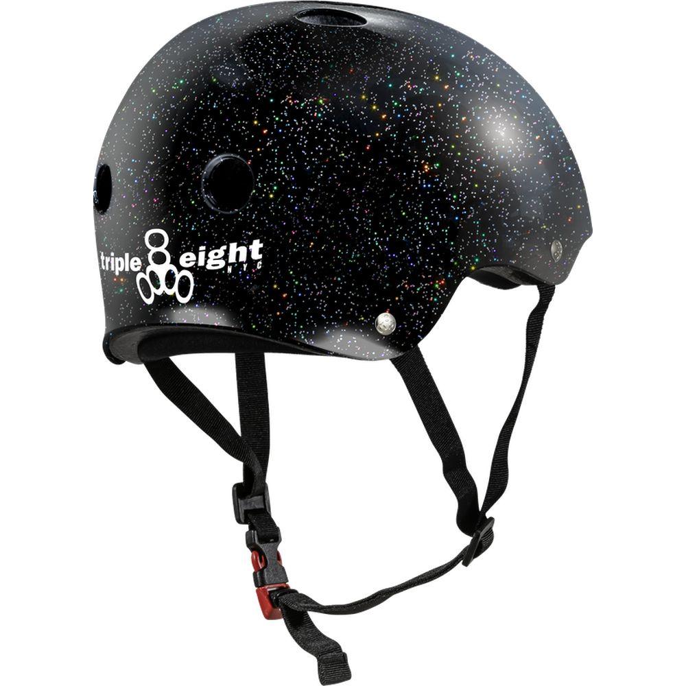 Triple 8 THE Certified Helmet SS Black Glitter-Certified Helmet-Extreme Skates