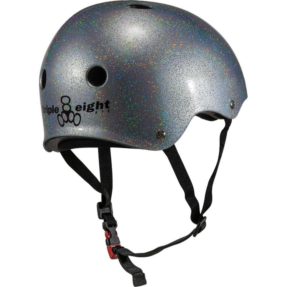 Triple 8 THE Certified Helmet SS Silver Glitter-Certified Helmet-Extreme Skates