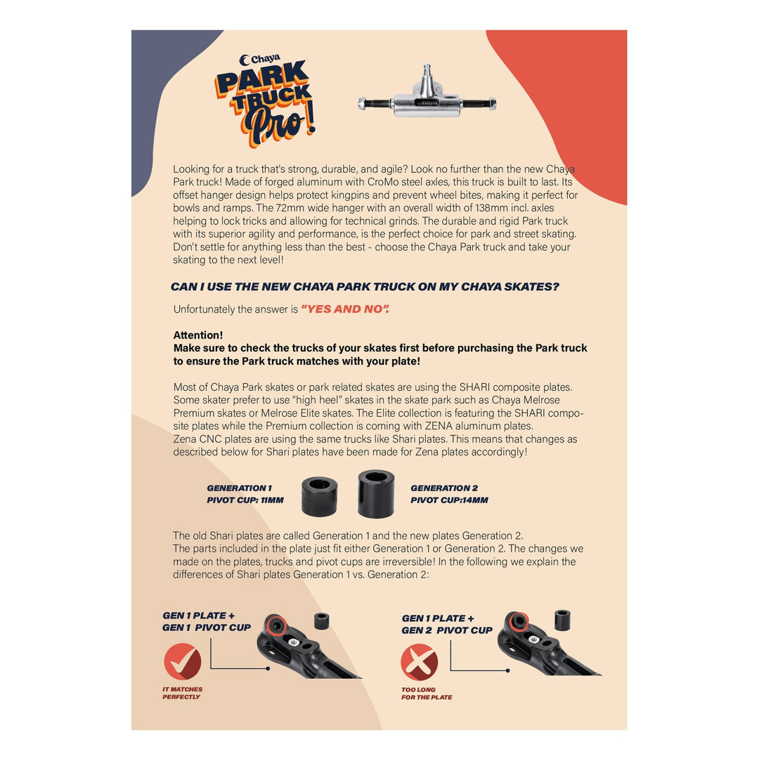 Chaya Pro Park Forged Truck 135mm 4pk