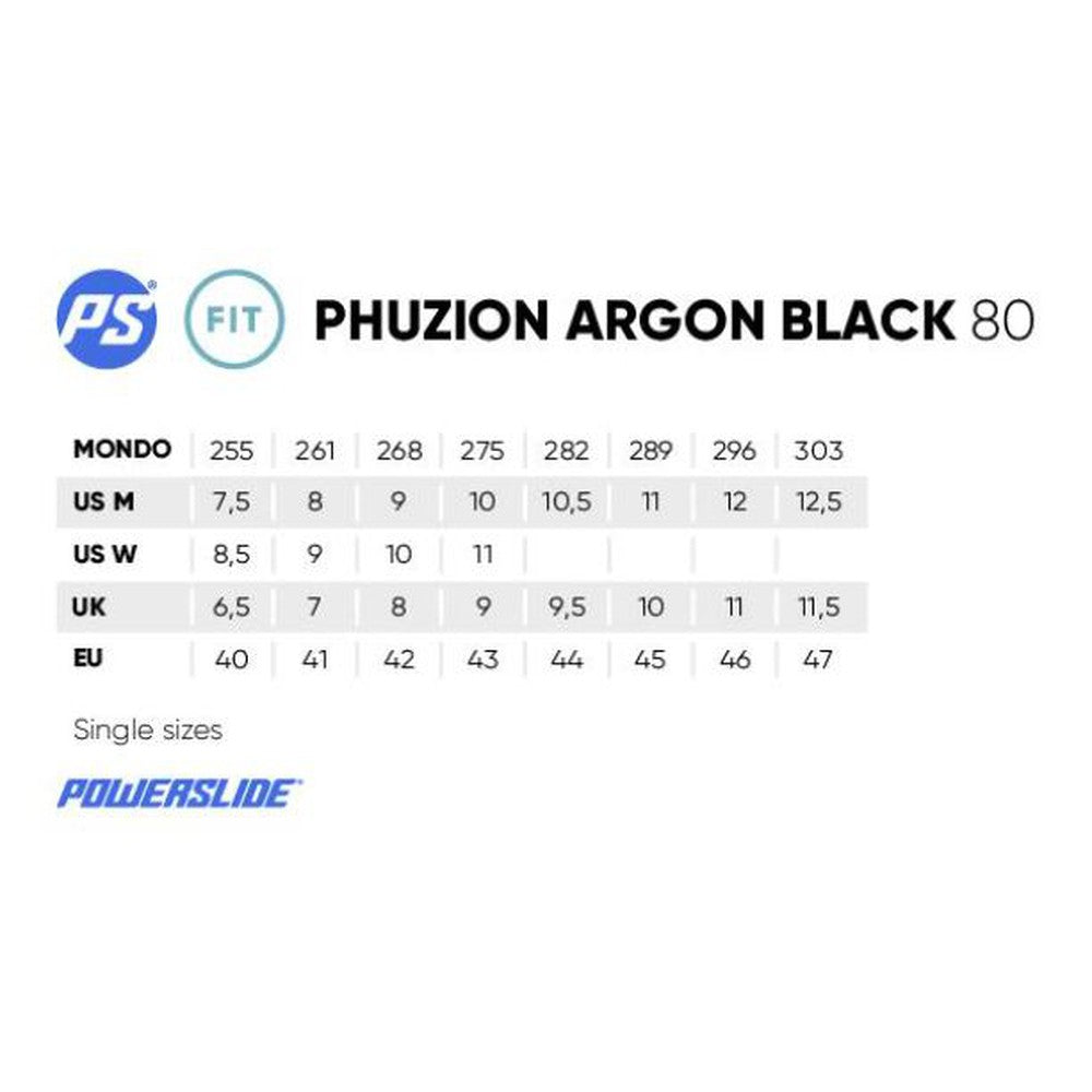 Powerslide Phuzion Argon Black 80 Inline Skates-Inline Skates-Extreme Skates