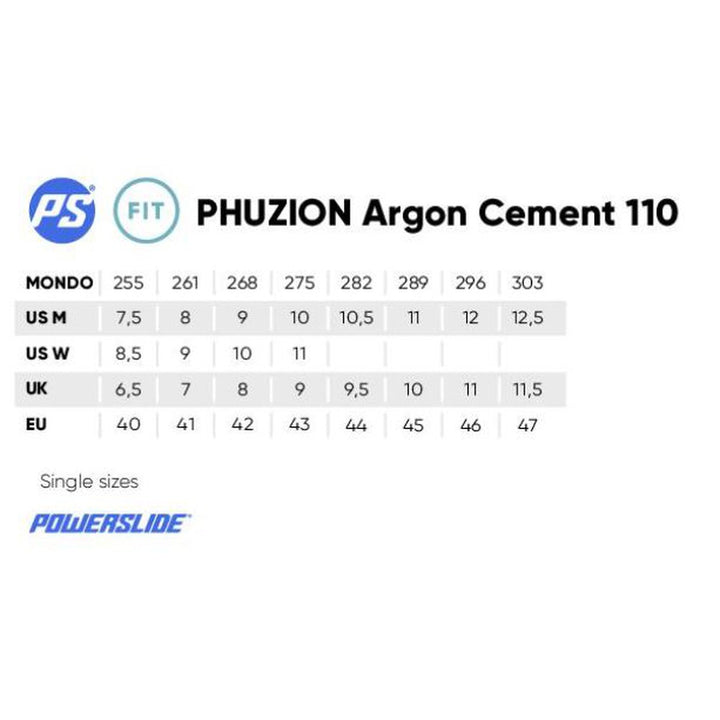Powerslide Phuzion Argon Cement 110 Inline Skates-Inline Skates-Extreme Skates