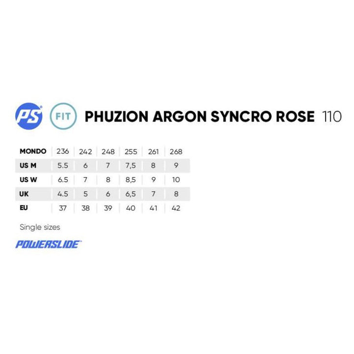 Powerslide Phuzion Argon Syncro Rose 110 Inline Skates-Inline Skates-Extreme Skates