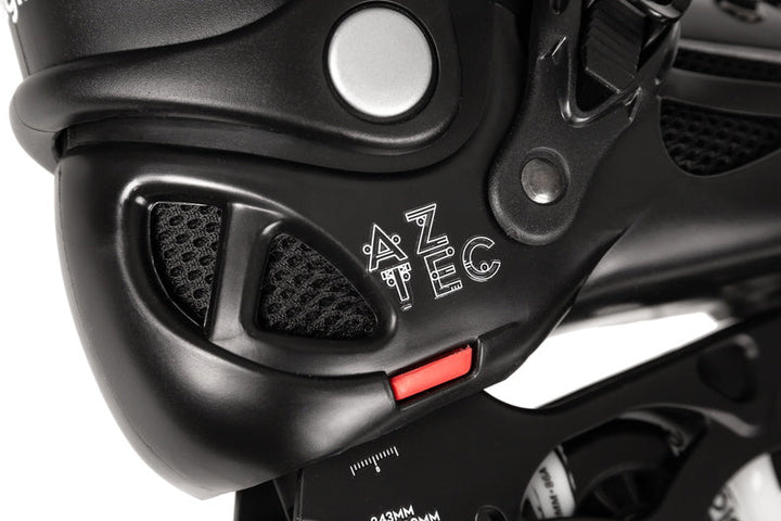 Playlife Aztec Inline Skates – stylish black and turquoise fitness skates featuring a supportive hard shell boot, smooth ABEC bearings, and durable 84mm wheels designed for comfort and performance. Available at Extreme Skates