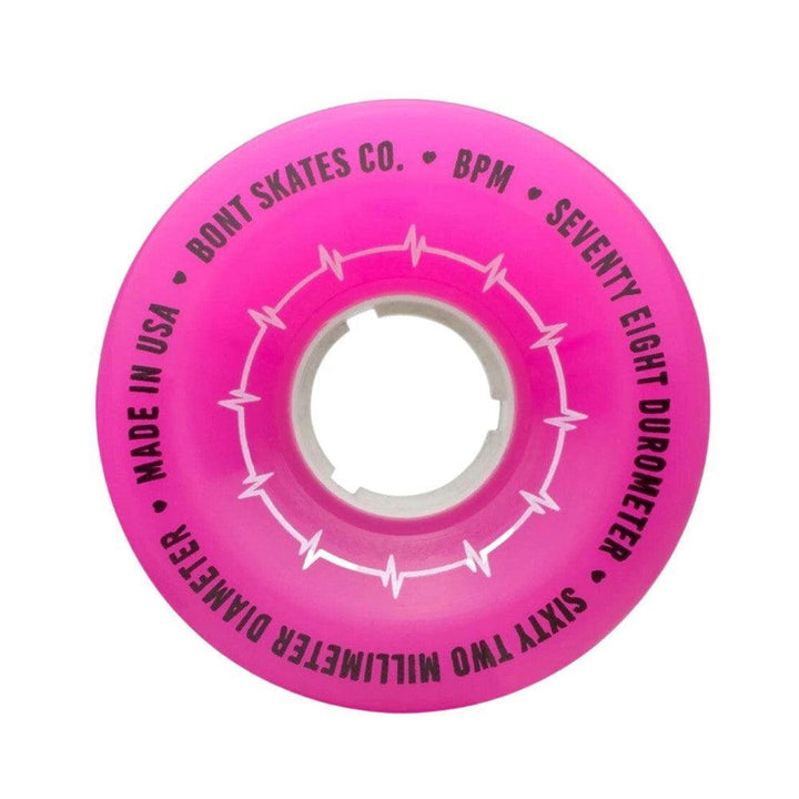 Bont Wheels - BPM Pink 62mm 78A 4pk-Quad Wheels-Extreme Skates