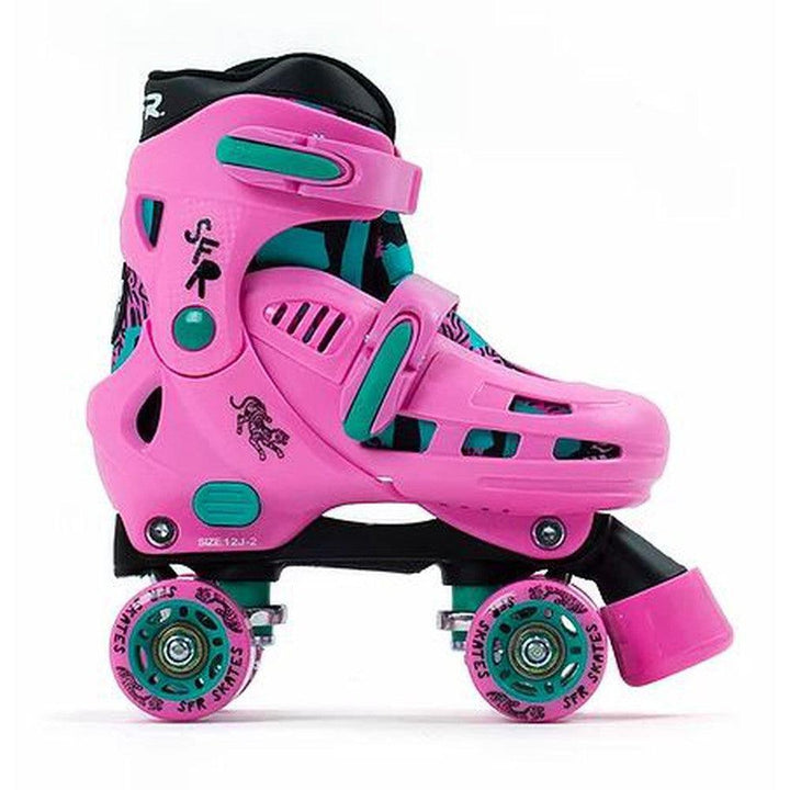 SFR Storm IV Quad Roller Skates Pink Green-Roller Skates-Extreme Skates