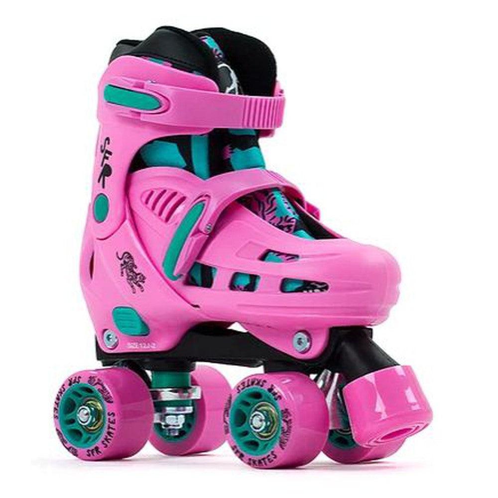 SFR Storm IV Quad Roller Skates Pink Green-Roller Skates-Extreme Skates
