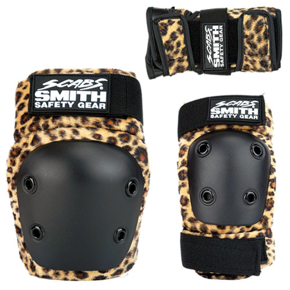 Smith Scabs Youth Tri Pack Brown Leopard-Padding Combo-Extreme Skates