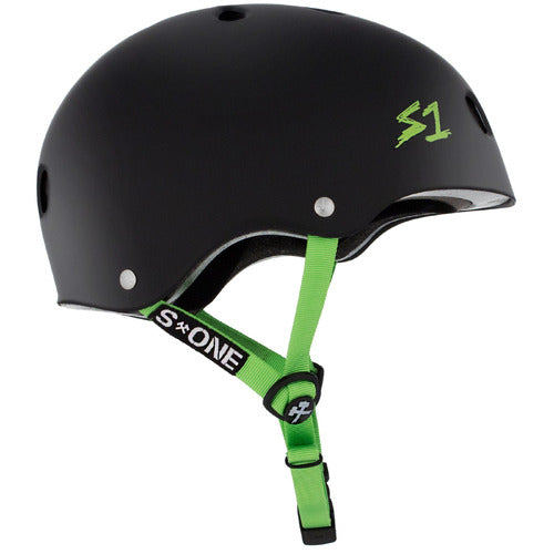S-One Helmet Lifer Black Matte/Yellow Straps