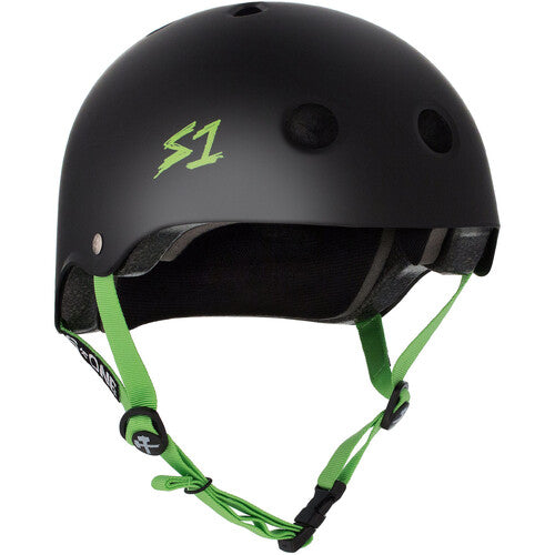 S-One Helmet Lifer Black Matte/Yellow Straps