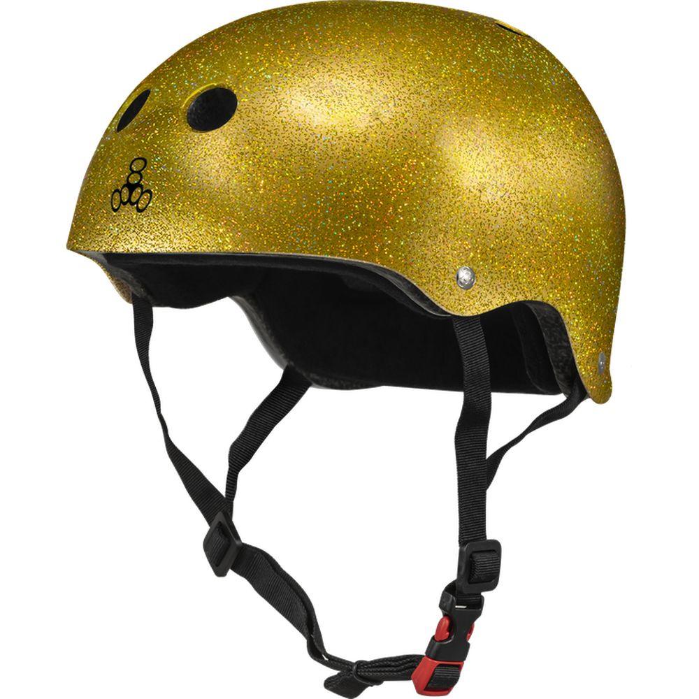 Triple 8 THE Certified Helmet SS Gold Glitter-Certified Helmet-Extreme Skates