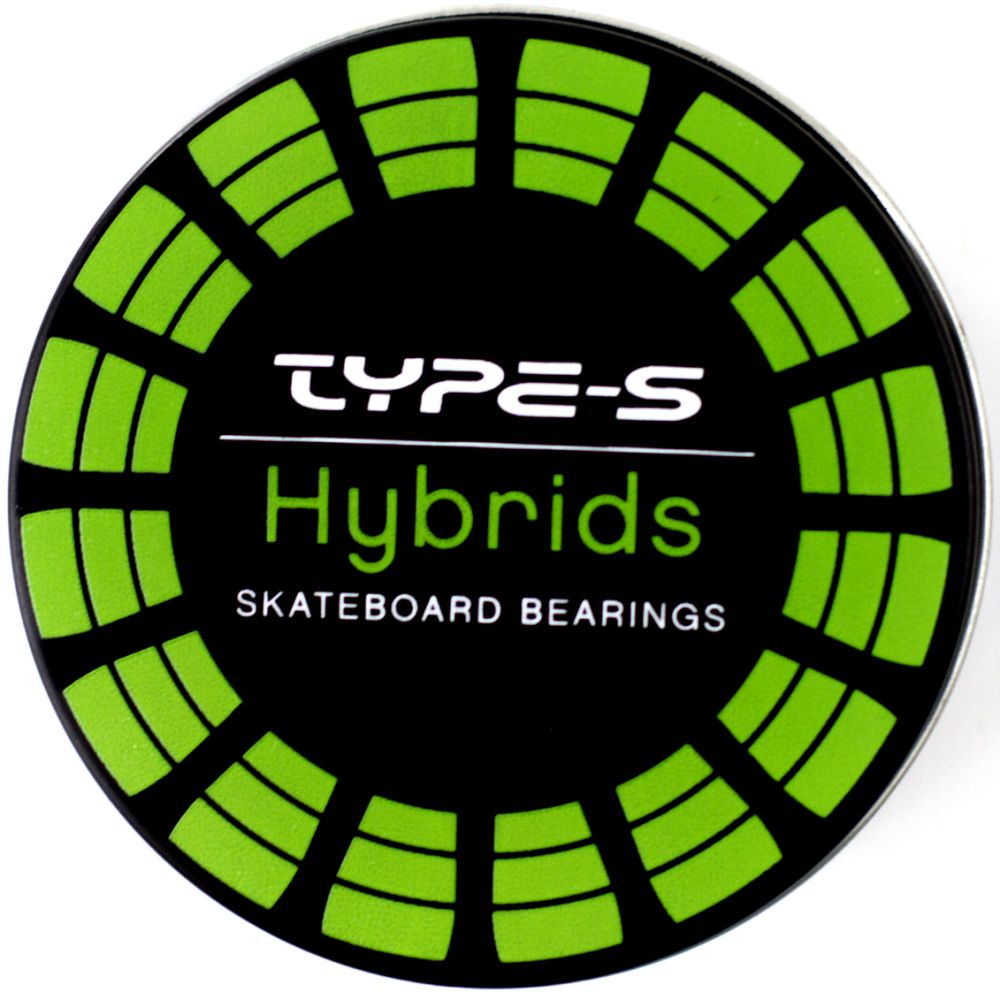 Type-S Bearings Hybrids Green Steel Shields-Bearings-Extreme Skates