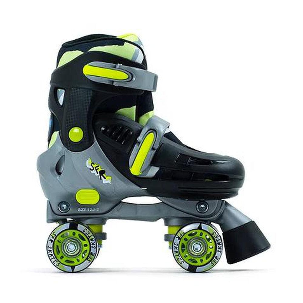 SFR Hurricane III Kids Adjustable Quad Skates - Black/Yellow-Roller Skates-Extreme Skates