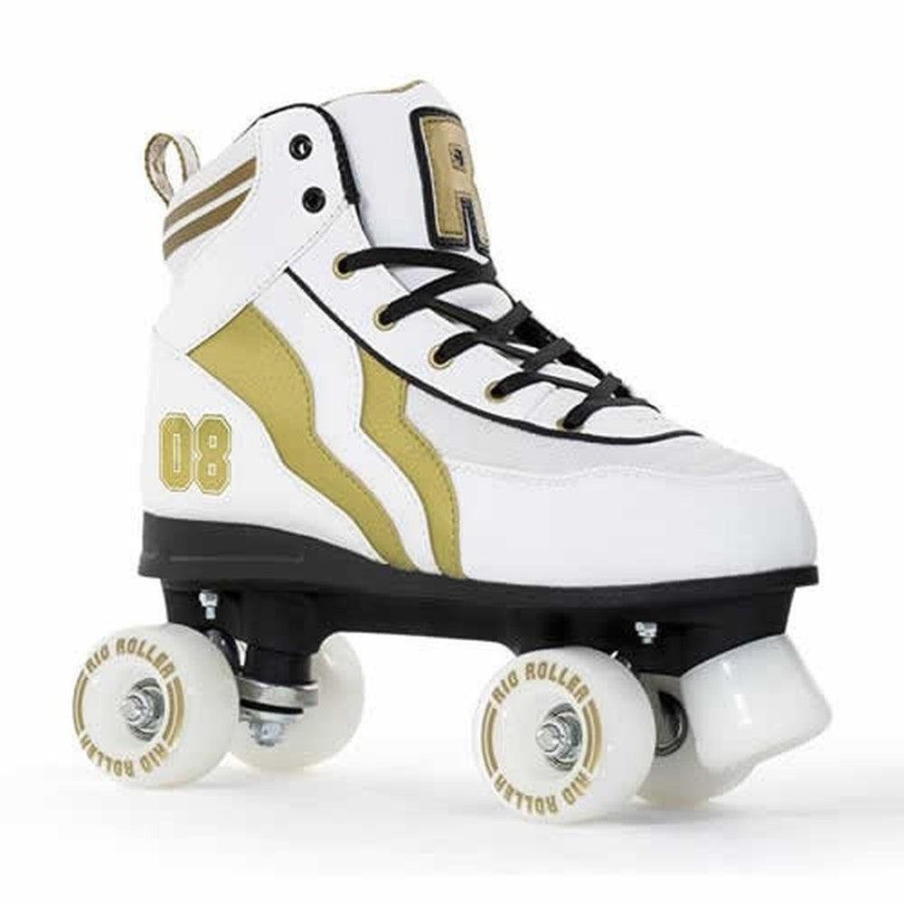 Rio Varsity Roller Skates White and Gold