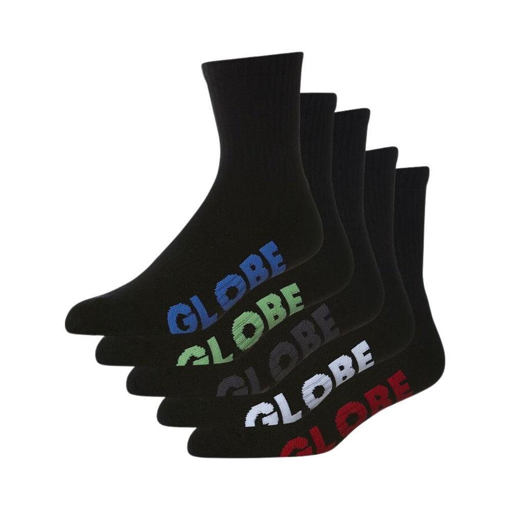 Globe Stealth Crew Sock 5pk - Black-General-Extreme Skates