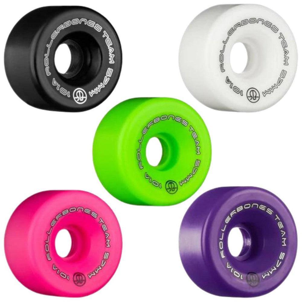 Rollerbones Wheels Team Logo 57mm x 101a purple 8 Pack-Quad Wheels-Extreme Skates