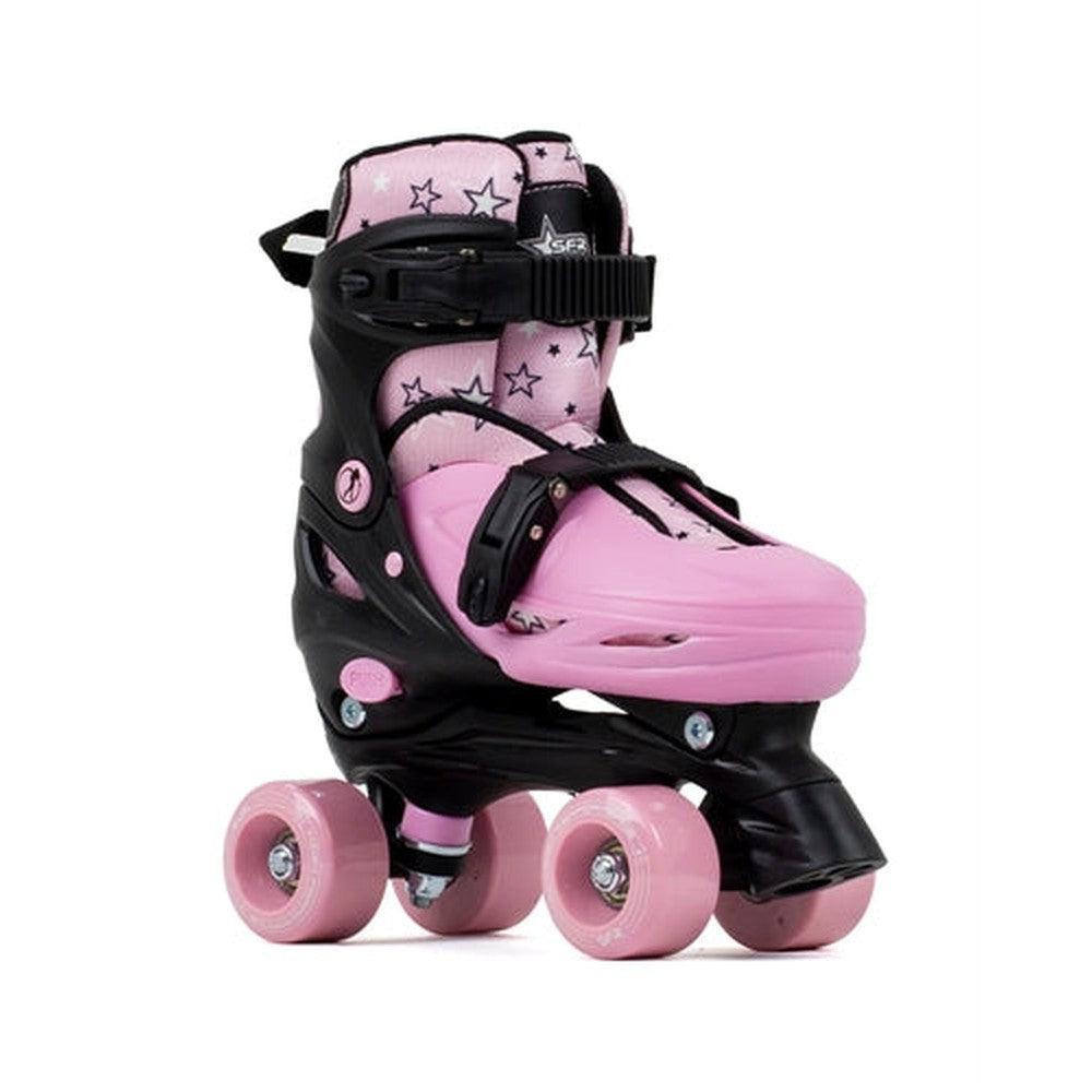 SFR Nebula Kids Adjustable Quad Skates - Black Pink-Roller Skates-Extreme Skates