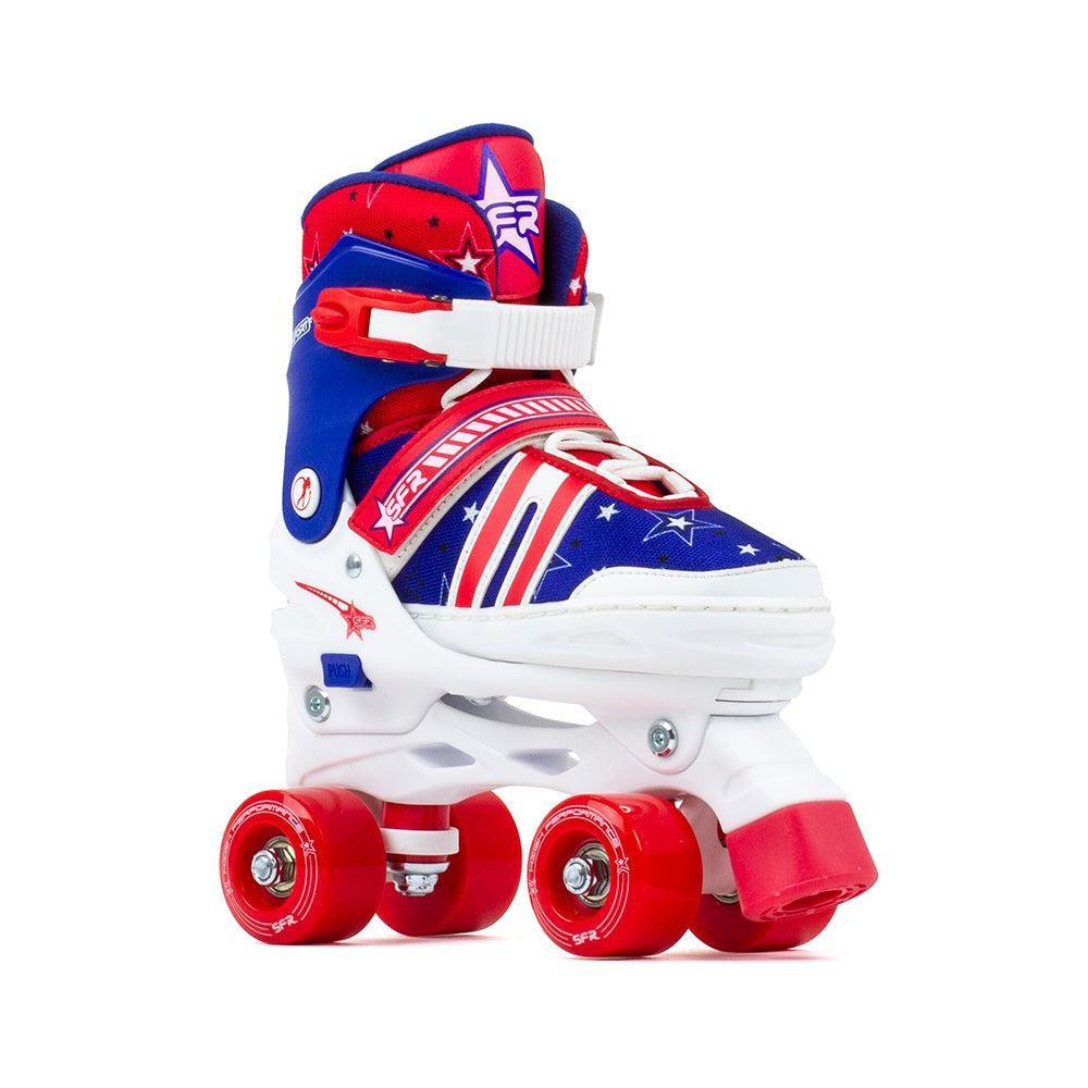 SFR Spectra Kids Adjustable Quad Skates - Blue Red-Roller Skates-Extreme Skates