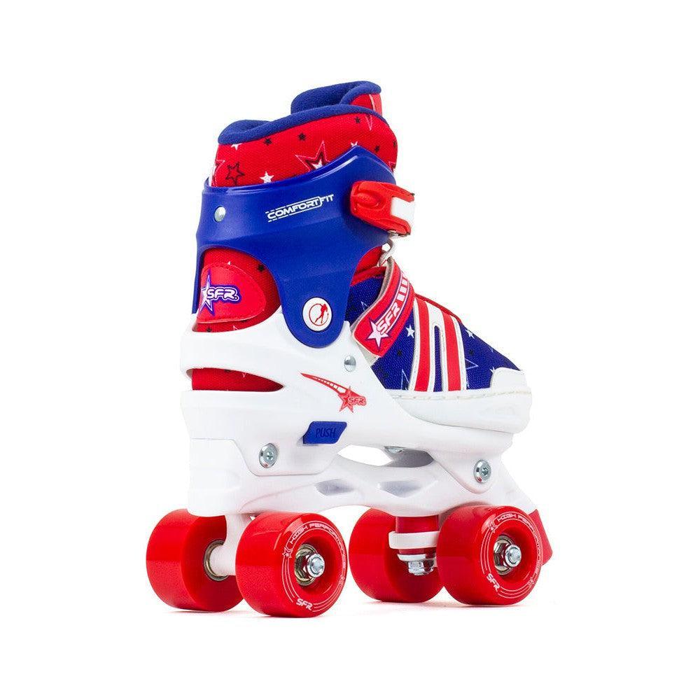 SFR Spectra Kids Adjustable Quad Skates - Blue Red-Roller Skates-Extreme Skates