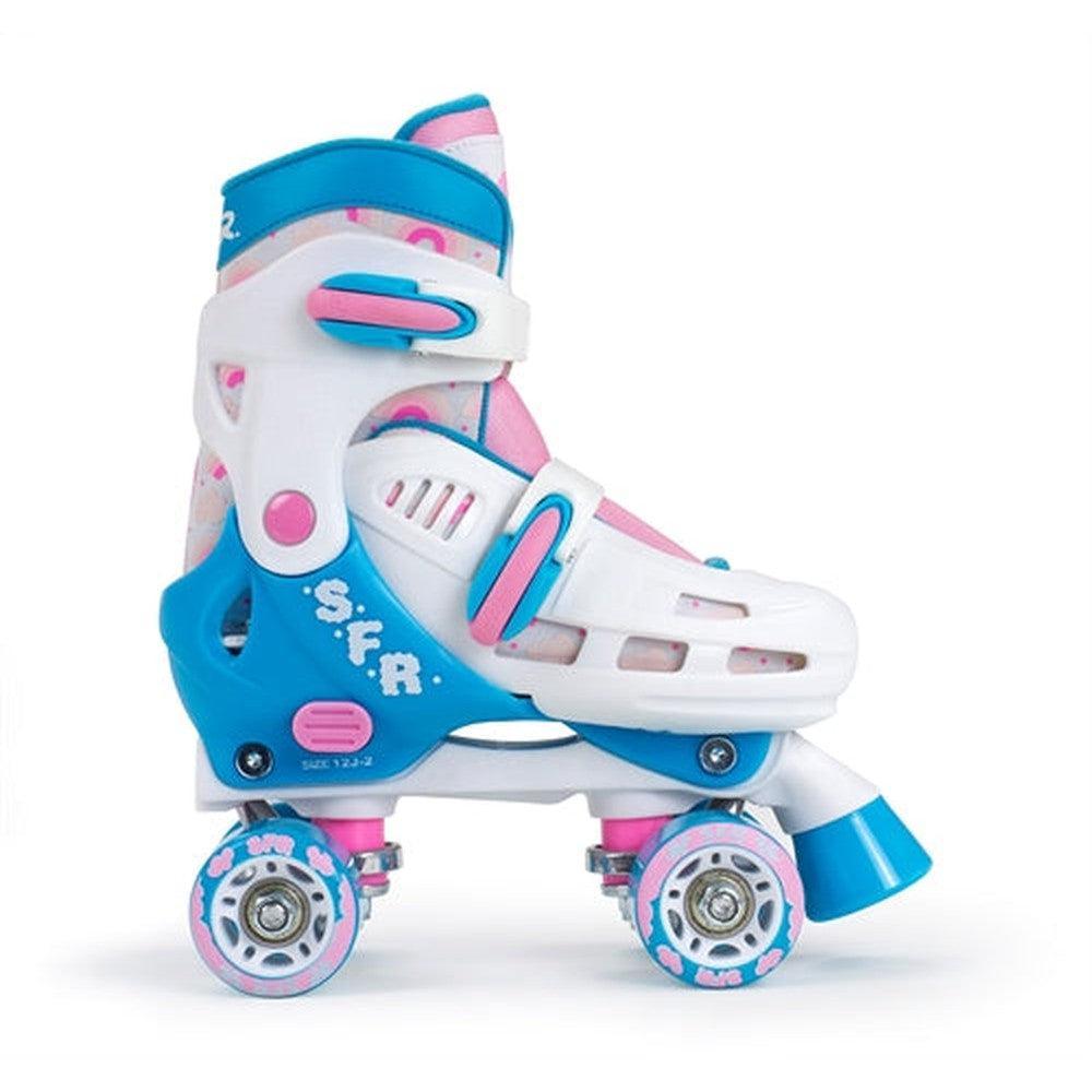 SFR Storm III Quad Roller Skates White Pink or Blue Black-Roller Skates-Extreme Skates